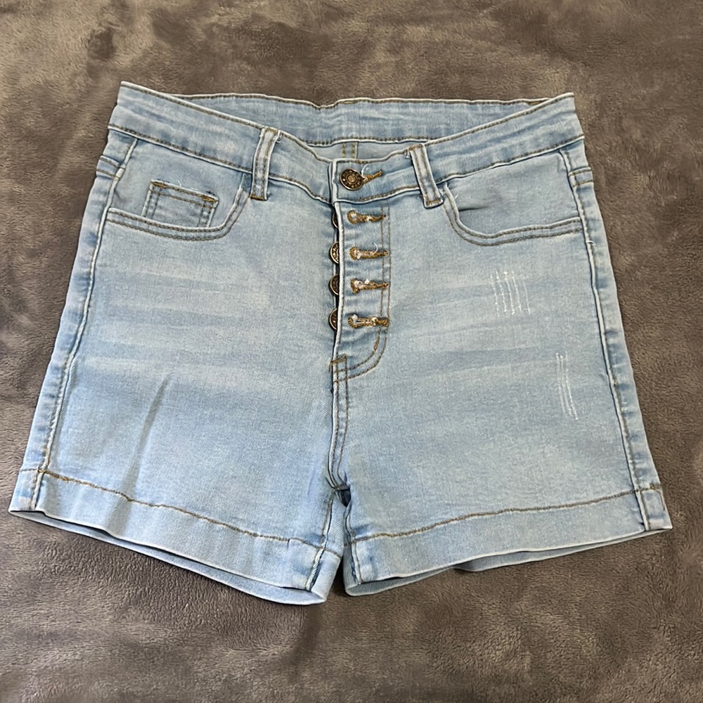 Denim light blue shorts